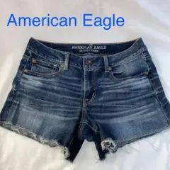【美品】アメリカンイーグル デニム ショートパンツ ストレッチ US8 L