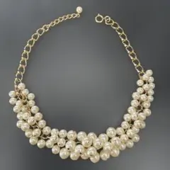 多層パール ゴールドメッキネックレス