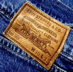 Levi's PREMIUM 505 W36 BIG E 革パッチ ダメージ無しのサムネイル