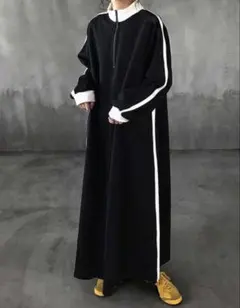 スウェットカジュアルロングワンピース　韓国