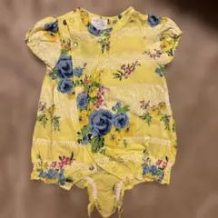 お値下げ HAKKA BABY フラワープリント ロンパース ハッカ 70