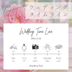ウェディングタイムラインタイムスケジュールゲストブック結婚式受付席札ブライダル