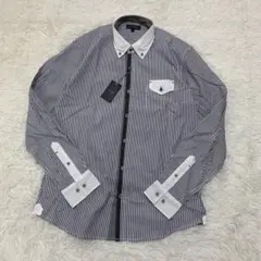 ☆未使用　NOTA BENE　ストライプ　ボタンダウン　長袖シャツ　ブラウス　M