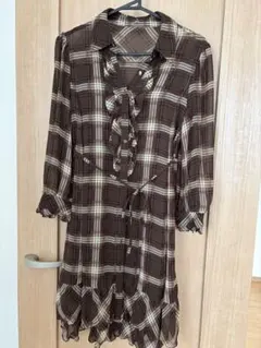 レストローズチェックワンピース