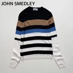 近年　ジョンスメドレー　ウール　ボーダー　リブ　ニット