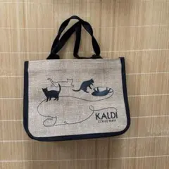 KALDI 猫イラスト バッグ 中型