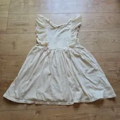 ☆H&M☆オフホワイトスカラップレースフリルワンピース☆１１０☆