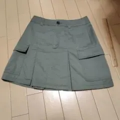 GU プリーツミニスカート Sサイズ カーキ　中学生女子