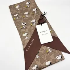 【COACH X PEANUTS】シグネチャー スヌーピー！スキニー スカーフ