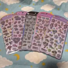 正規品 コットンパフィ シール パワパフ サンリオ キティ 日焼け ５種セット
