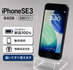 【美品】iPhone SE (第3世代) 64GB スターライト SIMフリー