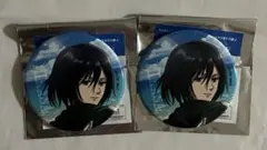 進撃の巨人 カラオケの鉄人 海 缶バッジ ミカサ