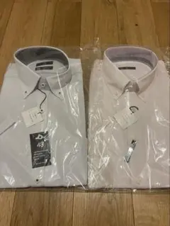 スーツセレクト　suit select ホワイト・ピンクドレスシャツ2枚セット