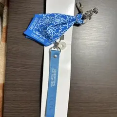 青のバンダナキーチェーン　中務裕太のフラッグストラップ　2点セット