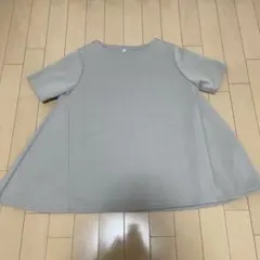 【coca】フレアチュニック 半袖 グレー M