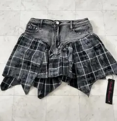 【タグ付】夢展望 Diable baiser チェック柄デニムスカパン　現行品