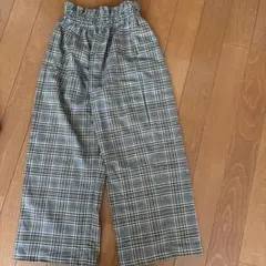 GU チェック柄 ワイドパンツのサムネイル