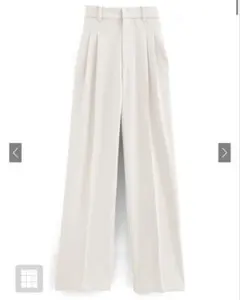 GRL タックセンタープレスストレートワイドパンツ