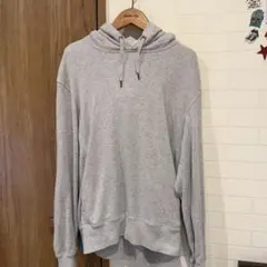 グレー フード付きパーカー
