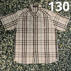バーバリー チェックシャツ 半袖シャツ １３０cm