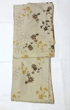 ⭐本日の超特価品⭐洗える袷着物 大人可愛い花柄ベージュ 大きめサイズ