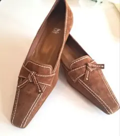 LODI スエードパンプス　24cm レザー　ブラウン