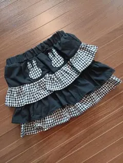 新品　ミッフィー　フリルスカート　ギンガムチェック　120cm