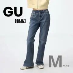 【新品】GU スリムフレアジーンズ [丈標準]Mサイズ