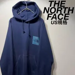 【US規格】希少THE NORTH FACE 胸ロゴ パーカー ネイビー 紺XS