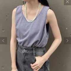 Kastane 【WHIMSIC】MICRO BORDER TANK TOP