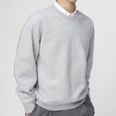 ユニクロ　オーバーサイズスウェットシャツ　ライトグレー　Mサイズ　未使用新品