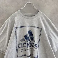 adidas アディダス パフォーマンスロゴTシャツ グレー XL