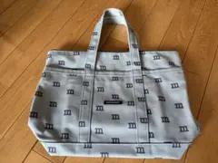 マリメッコ marimekko グレー ロゴプリント トートバッグ