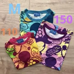 ミッキー 総柄 Tシャツ 3枚セット