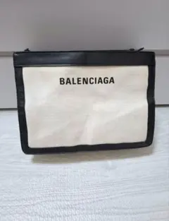 BALENCIAGA ショルダーバッグ ホワイト/ブラック　ショルダーなし