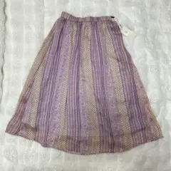 新品未使用 組曲 スカート フレア パープル 花柄 オンワード樫山 クミキョク