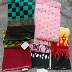 鬼滅の刃風　綿プリント生地　108✕100 5点セット