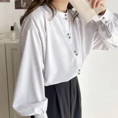 クラシカルエルフ　際立つ光沢感。2wayダブルボタンシャツ