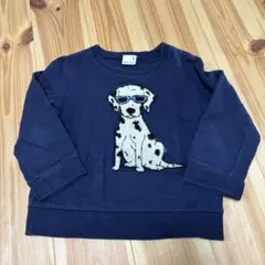 petit main 犬刺繍トレーナー 100cm