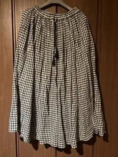 B MING フレアロングスカート　ギンガムチェック
