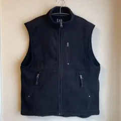 old gap フリースベスト メンズ Mサイズ ブラック ヴィンテージ 90s