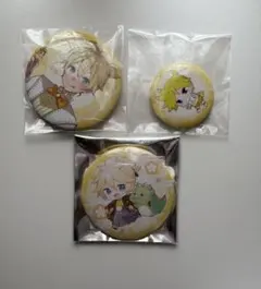 プロセカ サンリオ グリッター缶バッジ A 鏡音レン 3点 グリ缶 缶
