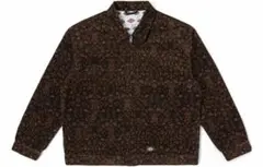 Dickies 総柄コーデュロイジャケット ブラウン Sペイズリー ジップアップ