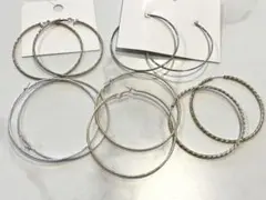 フープピアス 6ペアセット シルバー ゴールド