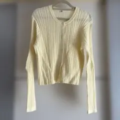 ユニクロ　UNIQLO GIRLS ウォッシャブルニットリブカーディガン　160