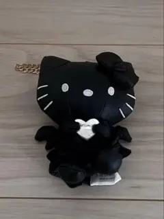 ハローキティ モノトーン 合皮マスコットチャーム ブラック サンリオ