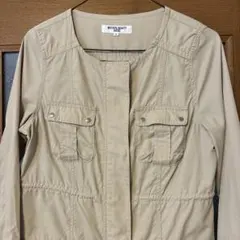 NATURAL BEAUTY BASIC ベージュノーカラーコートSサイズ