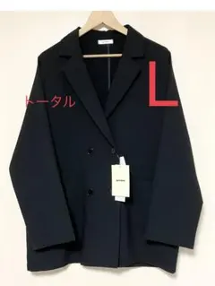 しまむら　ぷーさん　ポケツキテーラードジャケット　L中黒
