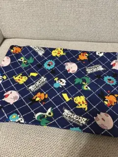 ポケモンプリント生地 ネイビーブルー 約112cm x 50cm