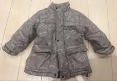 Hakka恐竜線画グレー中綿コート 未使用フード付き